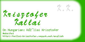 krisztofer kallai business card